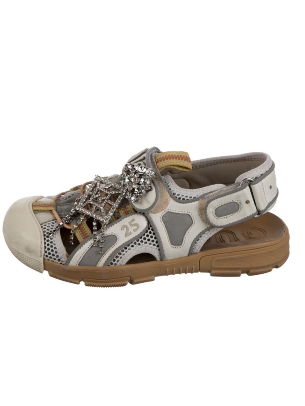 Gucci Rubber And Leather Sandals